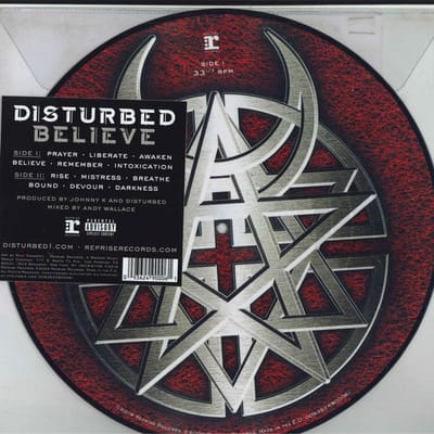Disque Vinyle DISTURBED - Believe (Disque illustré) 093624900061 Reprise Records 2019 US Rock gray