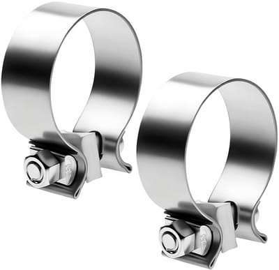 Dailygoods - YOUNGSAY 2 stuks uitlaatklem, ø63-67mm uitlaatklem roestvrij staal, verdikking uitlaatklemmen universeel, O-vormige uitlaatklem voor auto