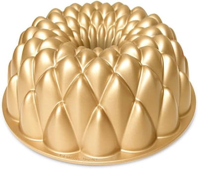 Bundt Taartvorm - Tulband Bakblik - Klassiek Bakken - Gegoten Aluminium - 236 cm Diameter - Goud