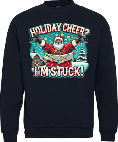 Kersttrui I'm Stuck | Foute Kersttrui Dames Heren | Kerstcadeau | Kerstpakket | Navy | maat XS