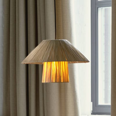 OSRAM Decor decoratieve hanglamp met bamboe lampenkap, 400 mm, E27 fitting, IP20, bruin