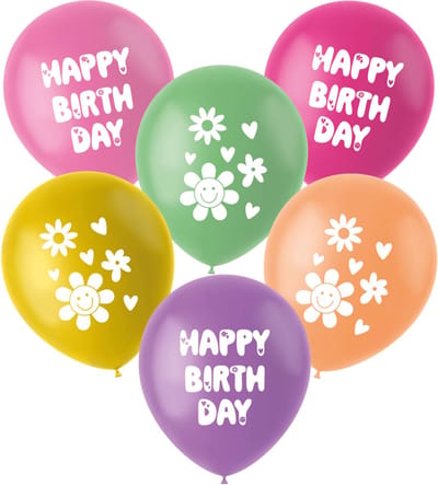 Folat - Ballonnen boho girlz happy birthday - 6 stuks