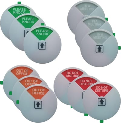 Kantoor Deurbord - Gesprek Bord - Bezoekers Informeren - Duidelijke Meldingen - 10 x 10 cm - Wit