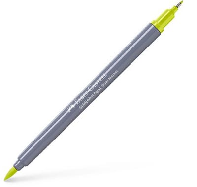 Faber-Castell - Duo aquarel marker - Goldfaber - limoen 206 - brush / 0,6mm - FC-164506