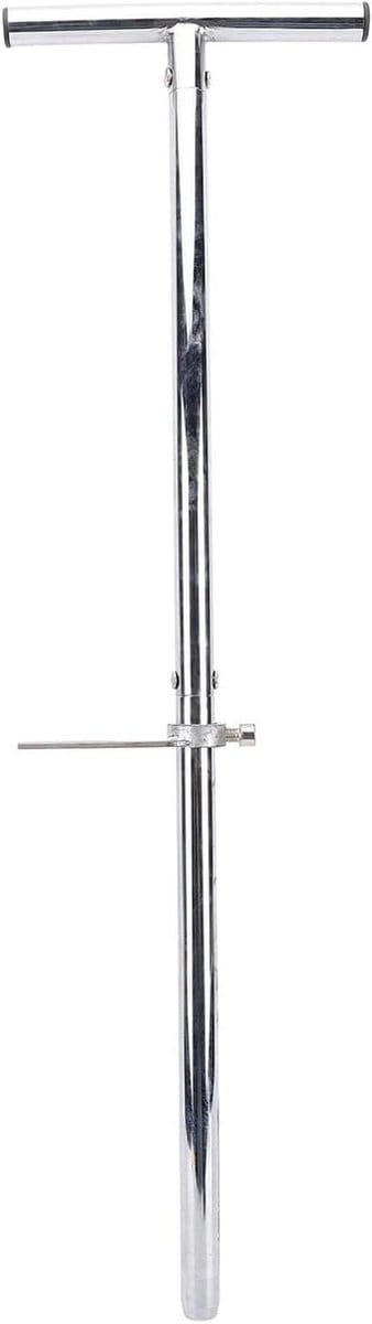 Bodemmonsternemer Roestvrij Staal - Bodemtester Bodemsonde - Tuinonderhoud Bodemanalyse - Met Voetpedaal - 85 cm - Zilver