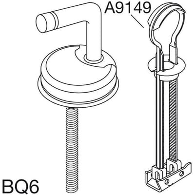 Pressalit Top Mounted Universal Hinge with Tilt Anchor