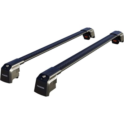 TRX-2 Aluminium Dakdrager Dwarsbalken Raildrager WingBar Edge , Diefstalbeveiligd Afsluitbaar Zwarte Kleur  Past op voertuigen met vlakliggende rails/geïntegreerde rails