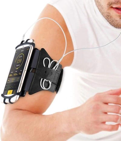 Heble® - "Universele Roze Sportaccessoires: Hardlooparmband/Telefoonhouder verstelbaar"