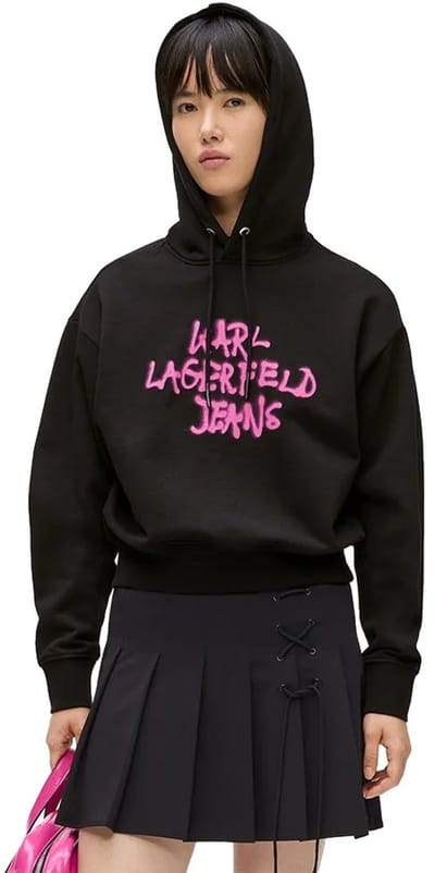 Karl Lagerfeld Jeans B1w20039 Hoodie Zwart L Vrouw