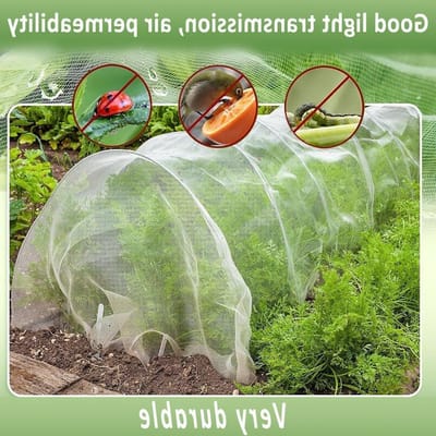 Insectenwerend net voor planten en groenten, 3 x 15 m, ideaal voor kamperen en tuinbescherming tegen insecten en plagen