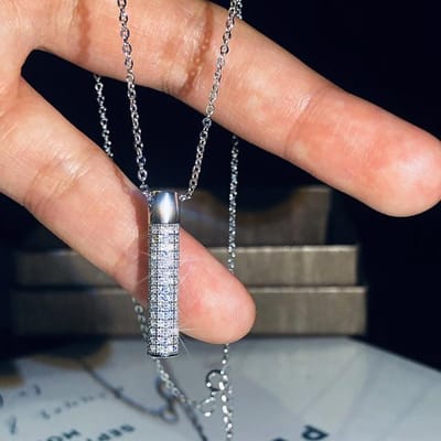 Collier 45cm Argent Sterling 925 Pendentif Bijou Diamant Pour Femmes Bijoux Femme Colliers Femme Or Rose 18k Pendentifs Diamant 45cm argenté