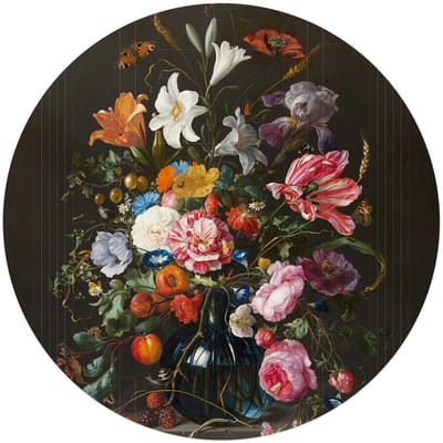 Plexiglasschilderij De Heem Stilleven bloemen op vaas - Ø 70 - Acrylglas - REINDERS