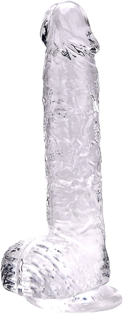 Realistische Dildo met Ballen – Transparant – 24 cm Inbrengbaar – N12188 - 9 Inch