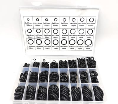 Rubberen O-ringen Set - Sluitringen Assortiment - Lekkages Repareren - 1200 Stuks - OD 6-28mm