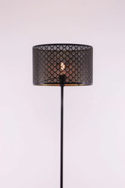 Vloerlamp Zwart/goud Hoogte 160cm