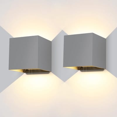Verstelbare LED Wandlamp Binnen en Buiten | 20W Warm Wit Aluminium IP65 Waterdicht