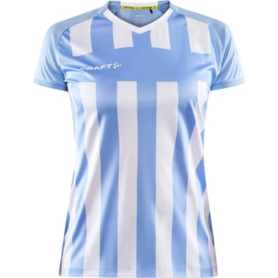 Craft Progress 2.0 Stripe Shirt Korte Mouw Dames - Hemelsblauw / Wit | Maat: XS