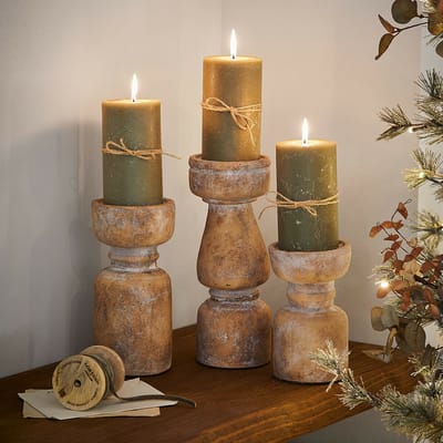 LOBERON Kandelaar set van 3 Talona terracotta