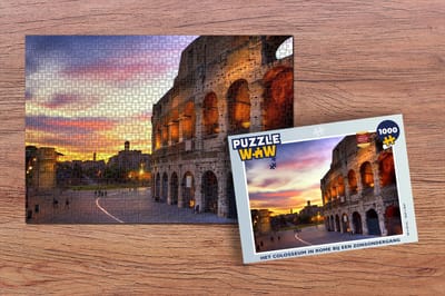 Puzzel Het Colosseum in Rome bij een zonsondergang - Legpuzzel - Puzzel 1000 stukjes volwassenen