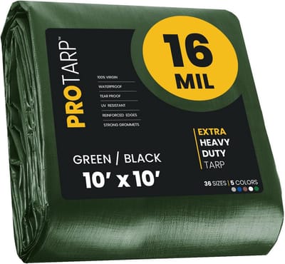 Waterdicht Dekzeil 3x3m Groen - UV-Bestendig en Scheurbestendig Multifunctioneel Afdekzeil