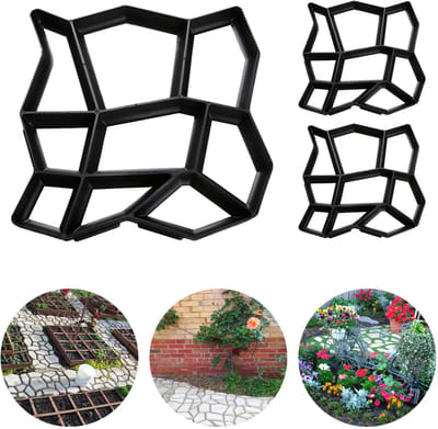 3pcs Beton tuinpad mal kunststof – Geschikt voor tuin, oprit en terras, slijtvast en corrosiebestendig