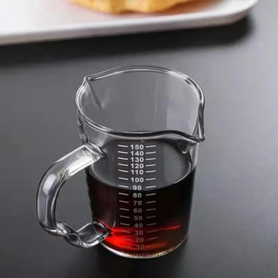 70/150ML Espressoglas Kopje Houten Handvat Maatbeker Melk Latte Kan Koffiebenodigdheden Keuken Mok Drinkgerei Dubbele Bodem 51-100ml