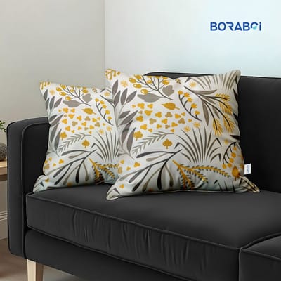 Boraboi® Luxe Decoratieve Kussenhoezen set van 2 , Zachte Suède Touch 40x40cm -(Wit,Goud,Groen)