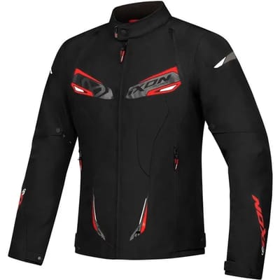 Ixon Caliber Zwart Wit Rood Waterdichte Textiele Motorjas - Jas