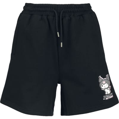 Hello Kitty - Anime Shorts - Kuromi - Ready For Action! - S tot XXL - voor Vrouwen - zwart