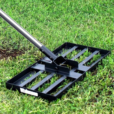 Dailygoods- Gazonniveller Heavy-Duty - Gazonniveller Hark - Roestvrij Stalen Handgreep - Inspanningsbesparend - Tuingereedschap - Golfbaan Gebruik - Tuinnivelleerder
