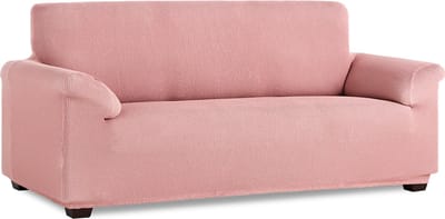 Belmarti® Bankhoes Milan 230cm tot 260cm breed - Roze - Stretch - Anti-statisch - Ademend katoen - Premium Belmarti® - Beste kwaliteit bankhoezen