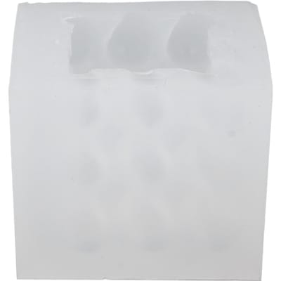 3D Hart Kubus Aromatherapie Kaars Siliconen Vorm Voedselkwaliteit Kaarsvormen voor Bruiloften JubileaL M(315 X 180mm / 12.4 X 7.09in) white