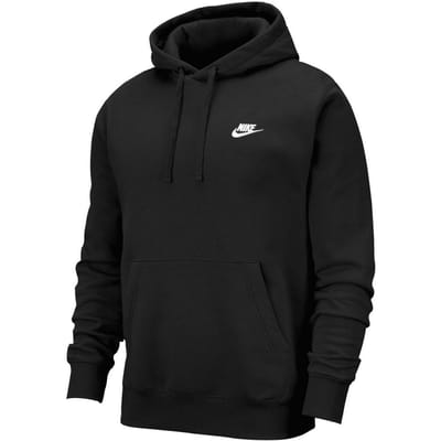 Nike Unisex Volwassen Sportkleding Club Hoodie (Zwart/Wit)
