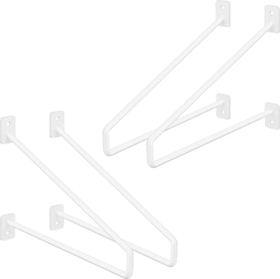 Set van 2 muurbeugels Plankdrager 2x 265 x 180 mm wit staal ML design