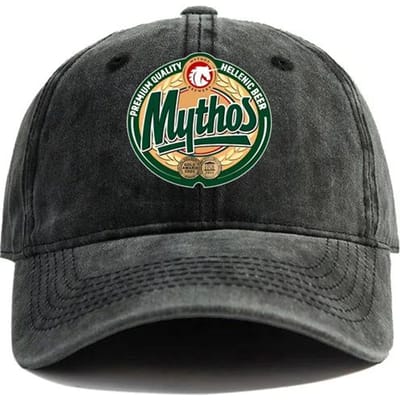 Mythos Bier Baseballpetten Verweerde Petten Dad Cap Mannen Vrouwen Retro Outdoor Zomer Verstelbaar Mythos Grieks Bier Petten Casual Adjustable black