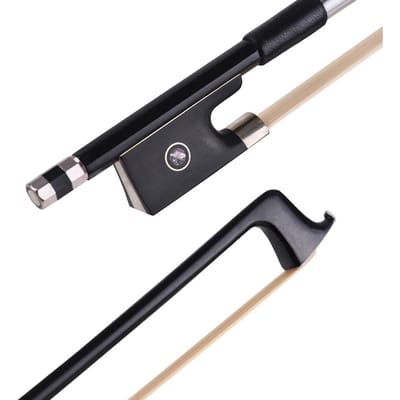 Koolstofvezel 4 4 Volledige viool Fiddle Cirkelstijl strijkstok Ebbenhouten slof gray