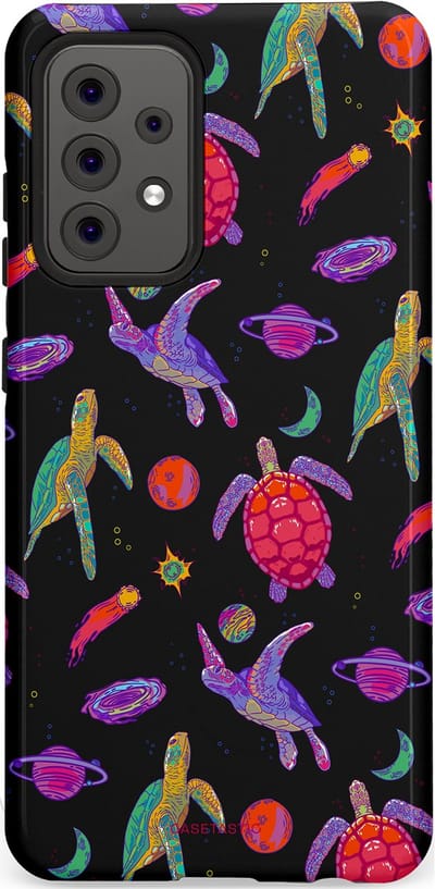 Casetastic Hoesje Geschikt voor Samsung A52 (4G/5G/s) - Stijlvolle Beschermende Duo-layer Case - Astro schildpad