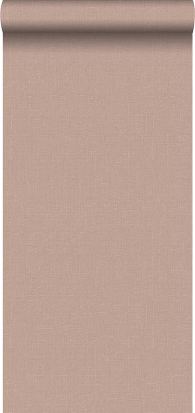 ESTAhome behang linnenstructuur oudroze - 53 cm x 10.05 m - 148743