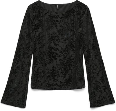 VERO MODA - VMKITA LS BOATNECK LACECUT TOP JRS EXP - Dames - Blouses