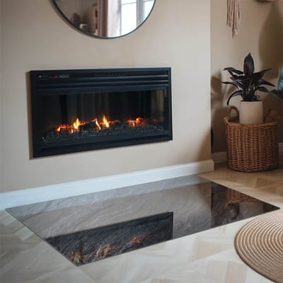 Coloray Vloerplaat Houtkachel - Plaat onder Houtkachel - 120 cm x 80 cm - Kachel Onderplaat - Zwart Vloerplaat Kachel - Vloerplaat Voor Kachel - Onderplaat Kachel - Houtkachel Vloerplaat - Plaat Kachel