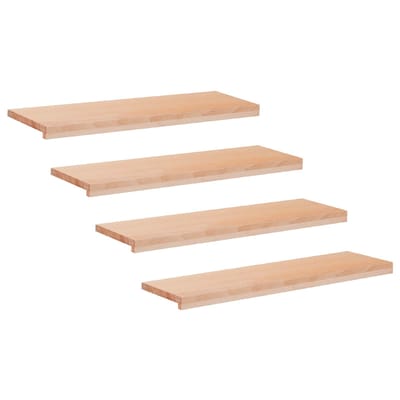 vidaXL - Traplopers - 4 - st - 90 - x - 25 - x - 2 - cm - Naturel - Massief - beukenhout