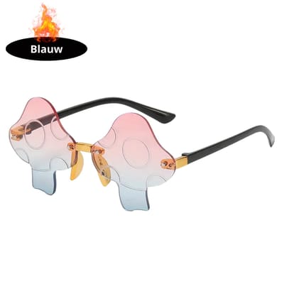 Livano - Festival Bril - Rave - Space - Techno - Freaky Glasses - Heren - Dames - Zonnebril - Roze Blauw