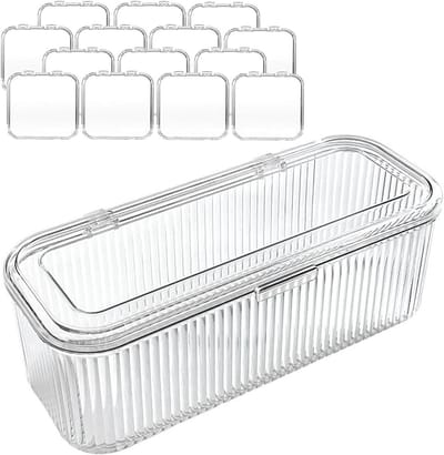 Nagelkoffer Organizer - Opbergdoos Acryl - Sieraden Sorteren - Transparante Vakken - 15 Delig - Transparant