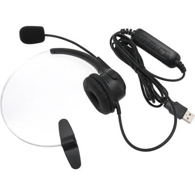 USB Headset met Microfoon Ruisonderdrukking Volumeregeling voor Zakelijke Vergaderingen Skype Telefoongesprek
