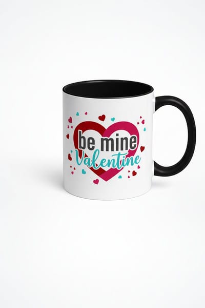 Valentijn Mok 'Be Mine Valentine' met Liefdevol Hart Design - Romantisch Cadeau