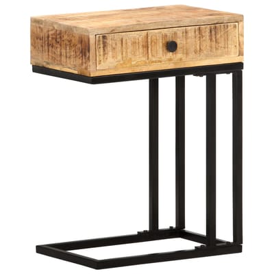 vidaXL - Bijzettafel - U-vormig - 45x30x61 - cm - massief - mangohout