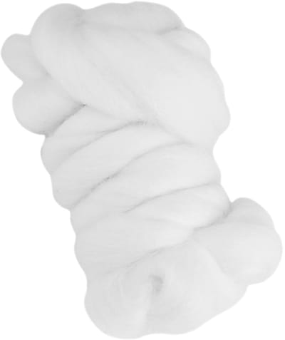 Naaldvilten Wol Roving, Naaldvilten Wol Garen Vilt Hand DIY Craft Materialen, Naaien Trimmen Handwerk Materiaal (62-wit)