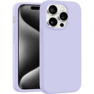 Coverzs luxe siliconen MagSafe hoesje geschikt voor iPhone 15 Pro Max (paars) - MagSafe, shockbestendig, premium bescherming