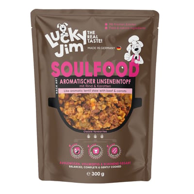 6x 300g Lucky Jim Soulfood Linzenstoofpot Hondenvoer nat