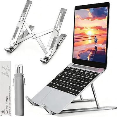 Laptopstandaard – Opvouwbaar – 6 Hoogteverstellingen – Antislip – Aluminium